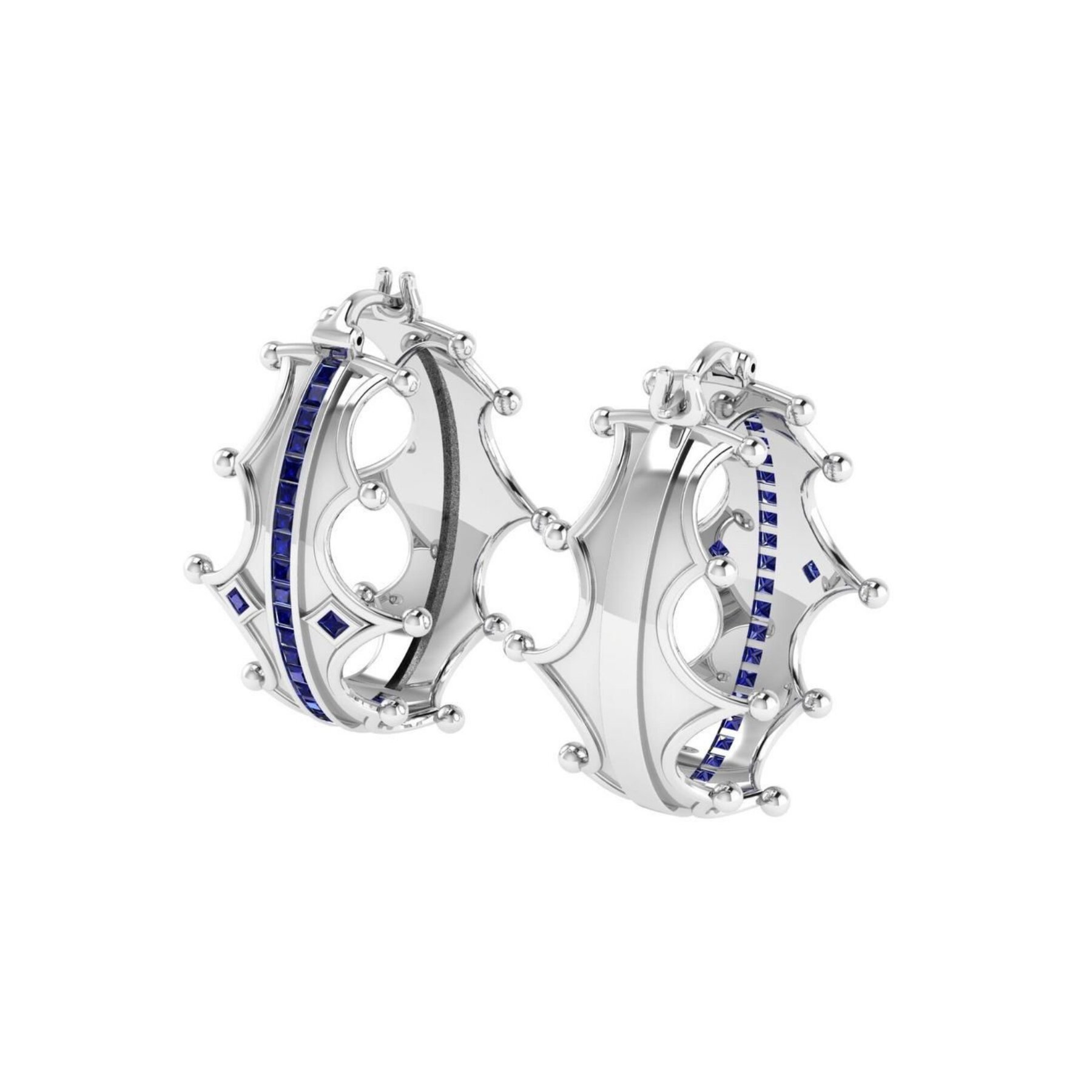 Excelsior Ice Blue Medium Earrings