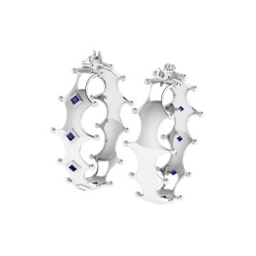 Excelsior Ice Blue Large Earrings