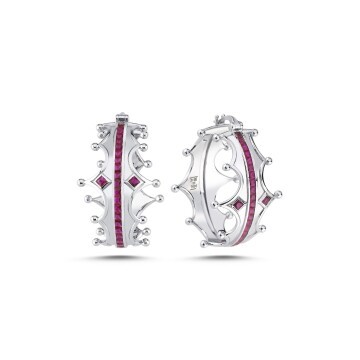 Excelsior Ice Medium Ruby Earrings